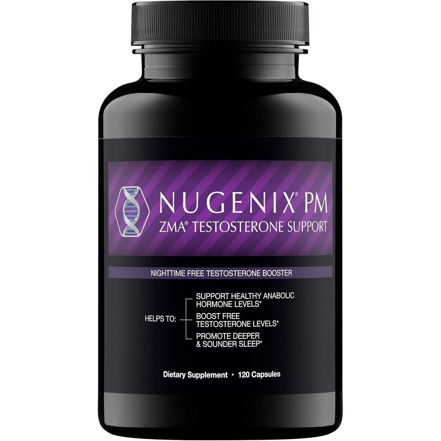 Nugenix PM ZMA - Nighttime Free Testosterone Booster and Sleep Support, 120 Count