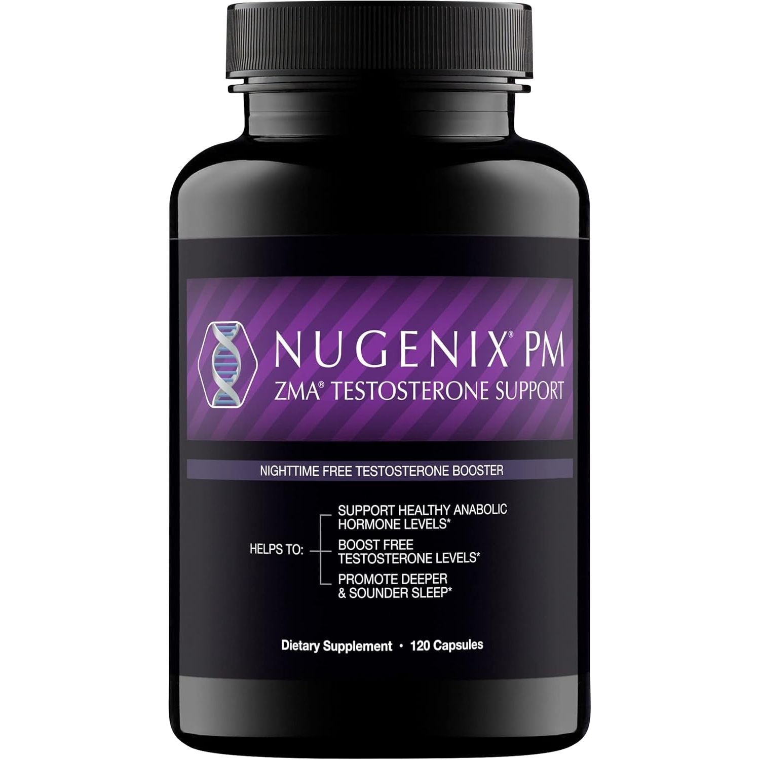 Nugenix PM ZMA - Nighttime Free Testosterone Booster and Sleep Support, 120 Count