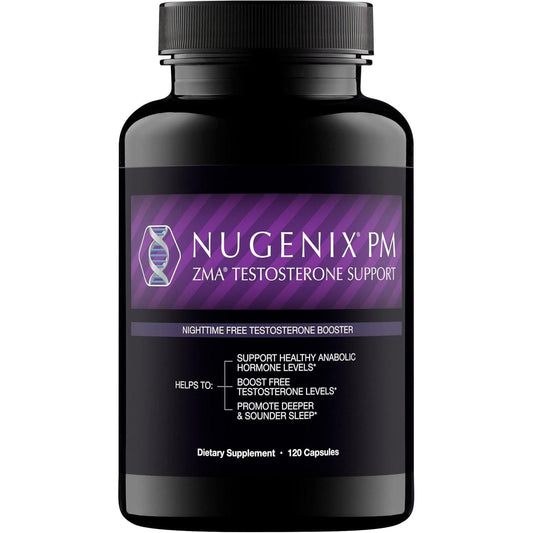 Nugenix PM ZMA - Nighttime Free Testosterone Booster and Sleep Support, 120 Count