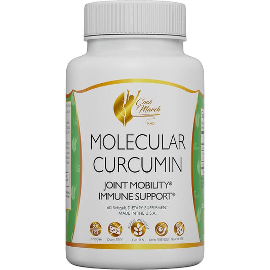 Coco March Molecular Curcumin - Joint, Mobility and Immune Support 1000 Mg, 60 Softgels