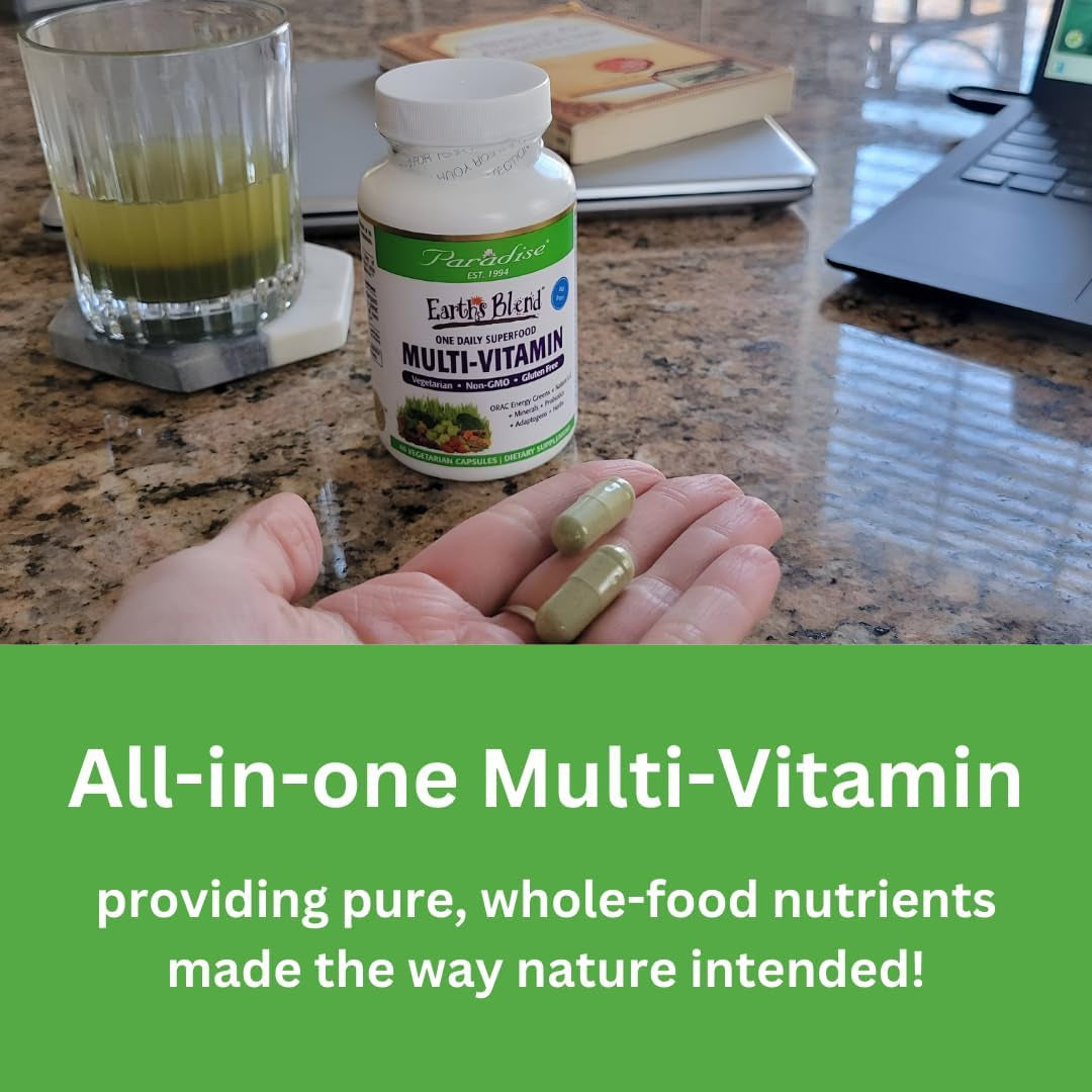 Paradise Herbs Earth'S Blend Women'S Once Daily Multivitamin with Iron 60 Capsules