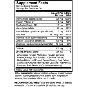 UPTIME Caffeine Pills, 90 Tablets, 200Mg per Serving, Made with Natural Caffeine