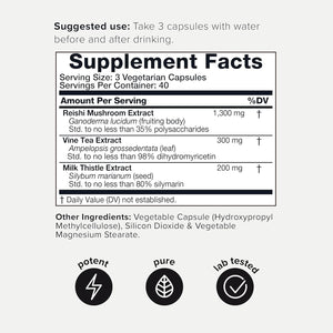 Toniiq Ease with DHM - Full Liver Support for a Night Out - 120 Capsules - 50X Super Concentrated Extract