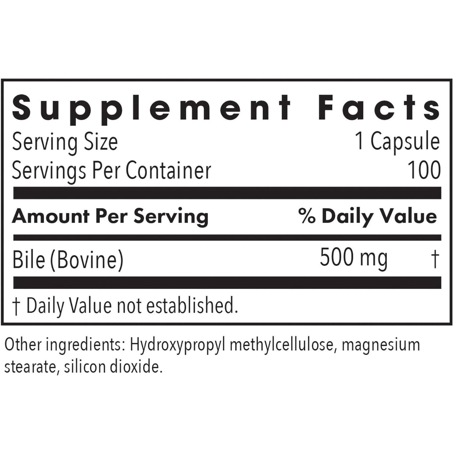 Allergy Research Group Ox Bile 500Mg - Digestive Enzymes for Liver, Ox Bile Supplement 100 Count