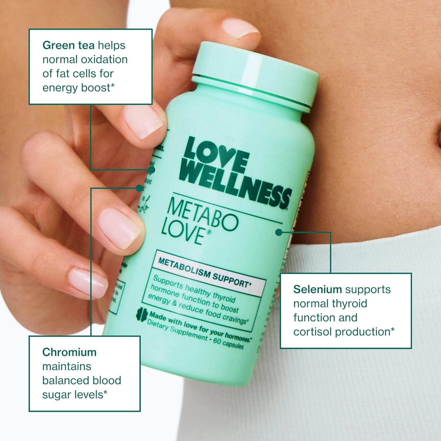 Love Wellness Metabolove | Metabolism Booster for Women Supplement - Combat Cravings 60 Count