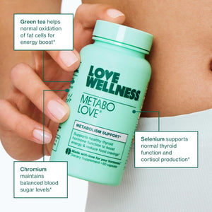 Love Wellness Metabolove | Metabolism Booster for Women Supplement - Combat Cravings 60 Count