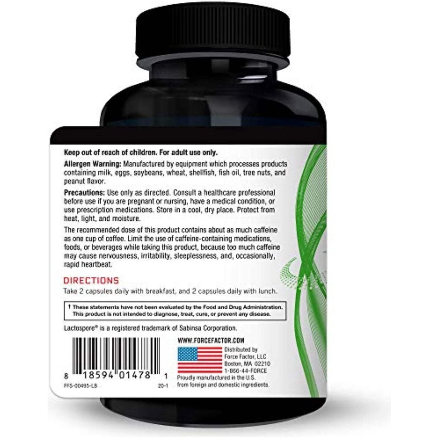 FORCE FACTOR Probioslim Weight Loss Essentials Complete Daily Digestive Health and Weight Loss Probiotic Supplement 120 Capsules