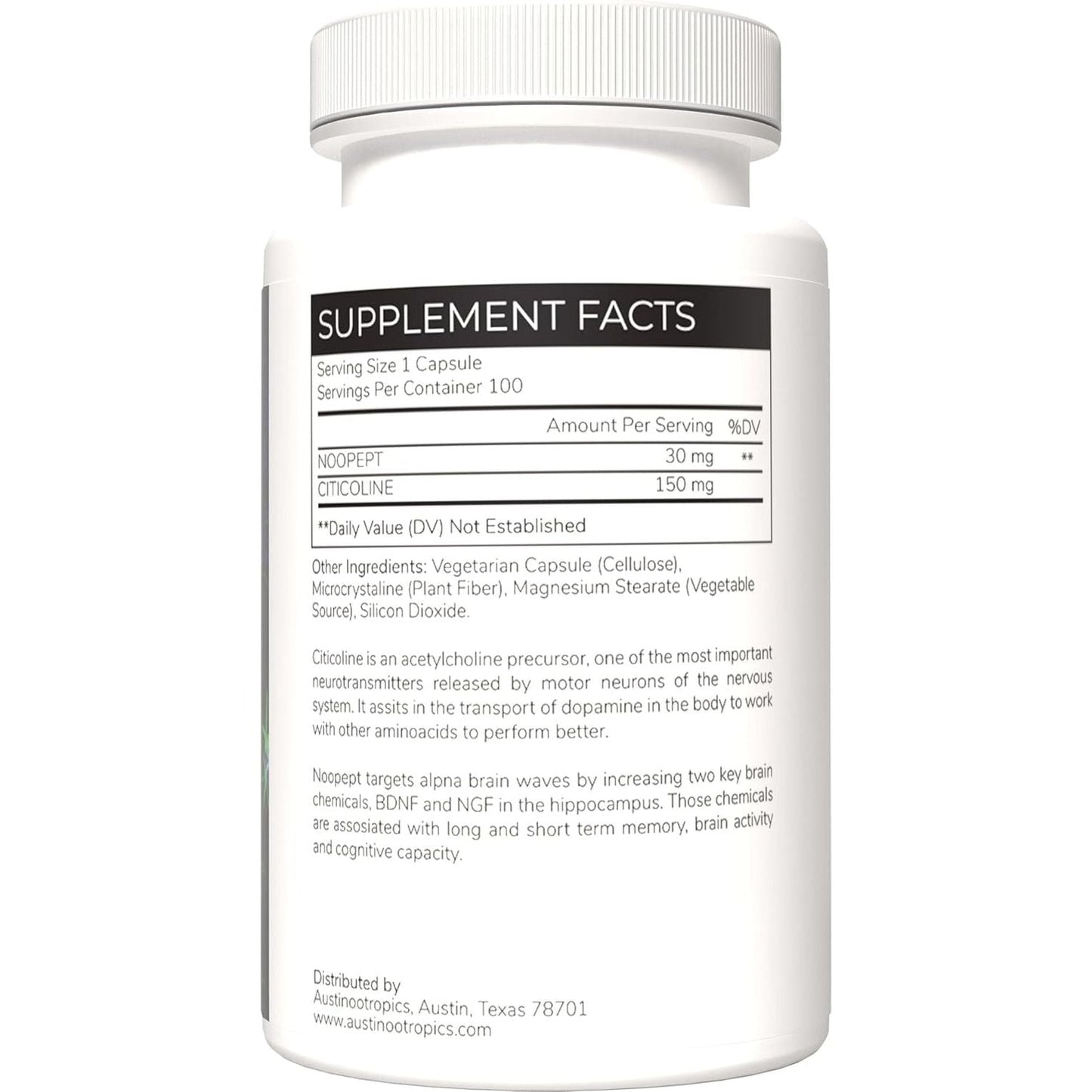 Austinootropics Noopept Absolute Focus Stack - #1 Nootropic for Focus, Energy, Memory+