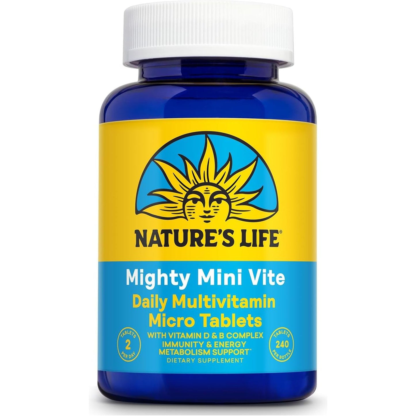 Nature'S Life Mighty Mini Vite - Daily Multivitamin for Immunity and Energy Metabolism Support - Lab Verified - 120 Servings