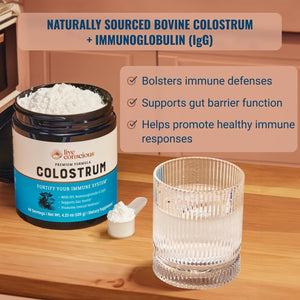 Live Conscious Colostrum Powder with Lactoferrin for Iron Absorption - Immune System Supplement
