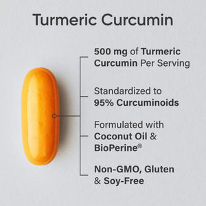 Sports Research Turmeric Curcumin C3 Complex - Non-Gmo Verified & Gluten Free - 500Mg, 120 Count