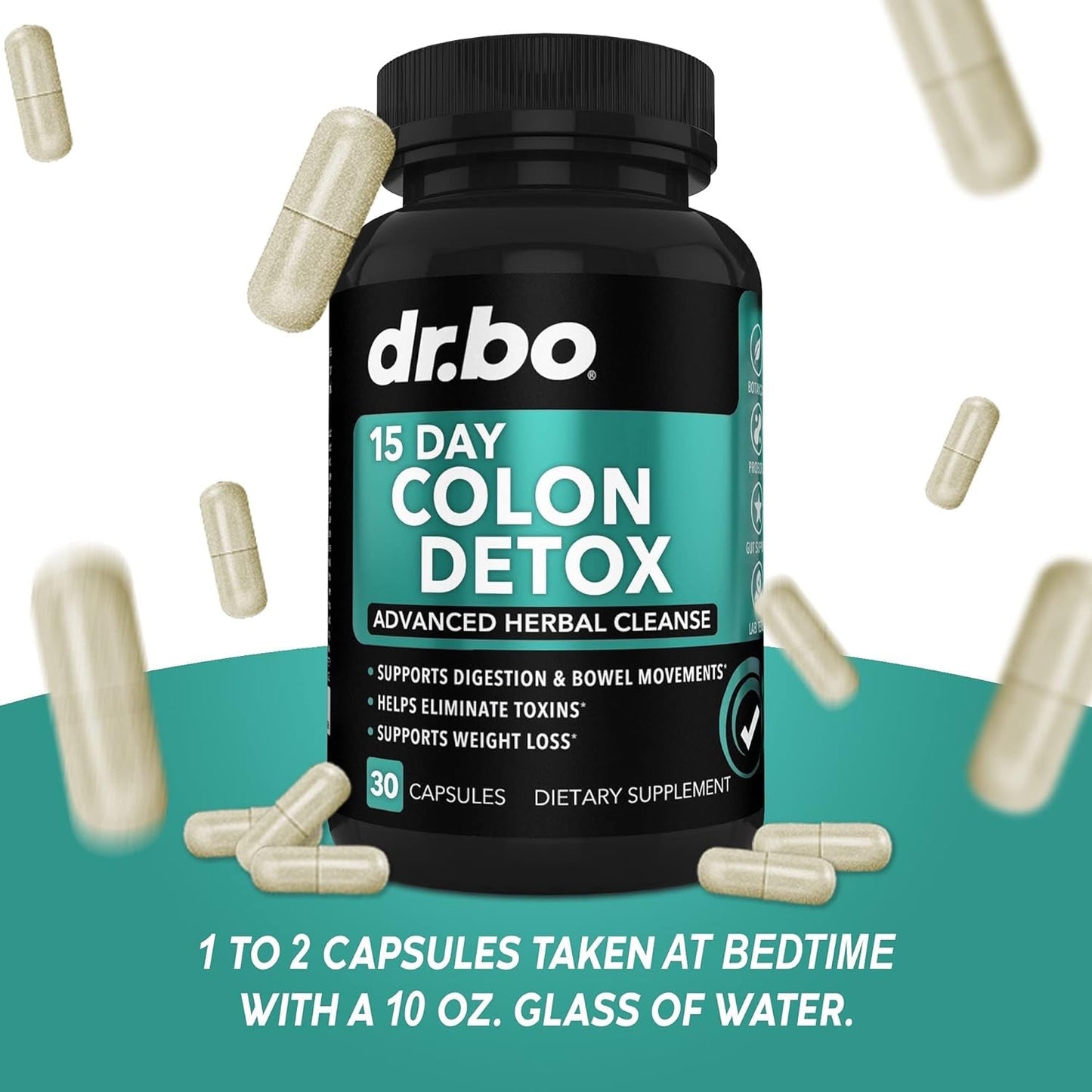Colon Cleanser Detox for Weight Flush - 15 Day Intestinal Cleanse Pills & Probiotic