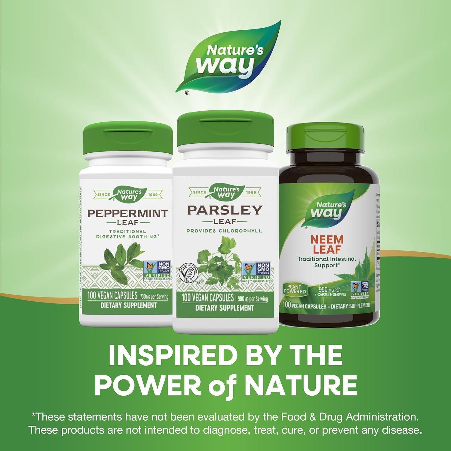 Nature'S Way Premium Herbal Parsley Leaf Provides Chlorophyll, 100 Vegan Capsules