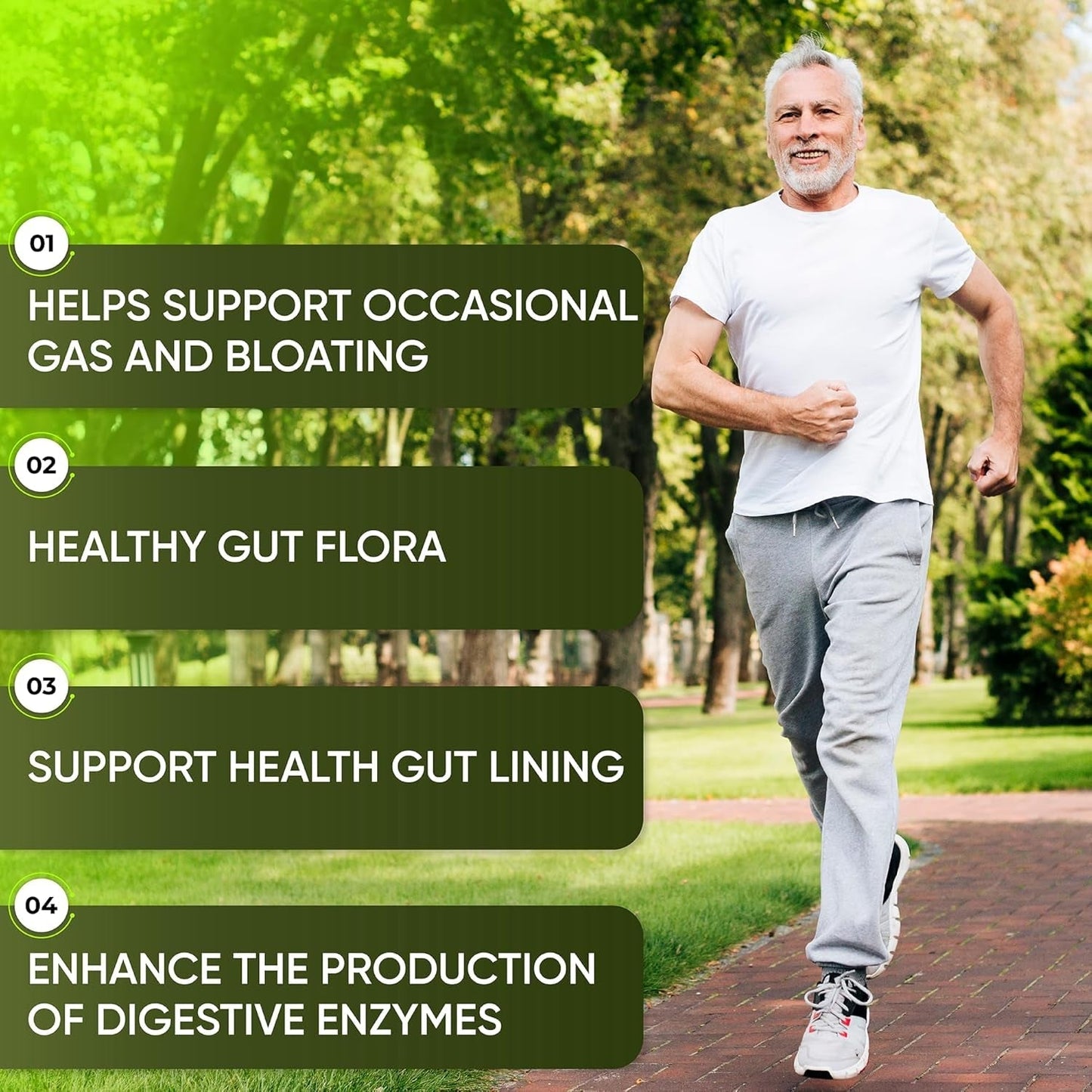 Complete Gut Health with Probiotic, Prebiotic, Postbiotic & Digestive Enzymes