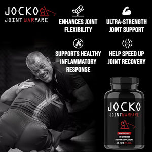 Jocko Fuel Joint Support Supplement - Glucosamine MSM for Joint Pain, Mobility, & Flexibility W/Turmeric & Boswellia (180 Capsules)