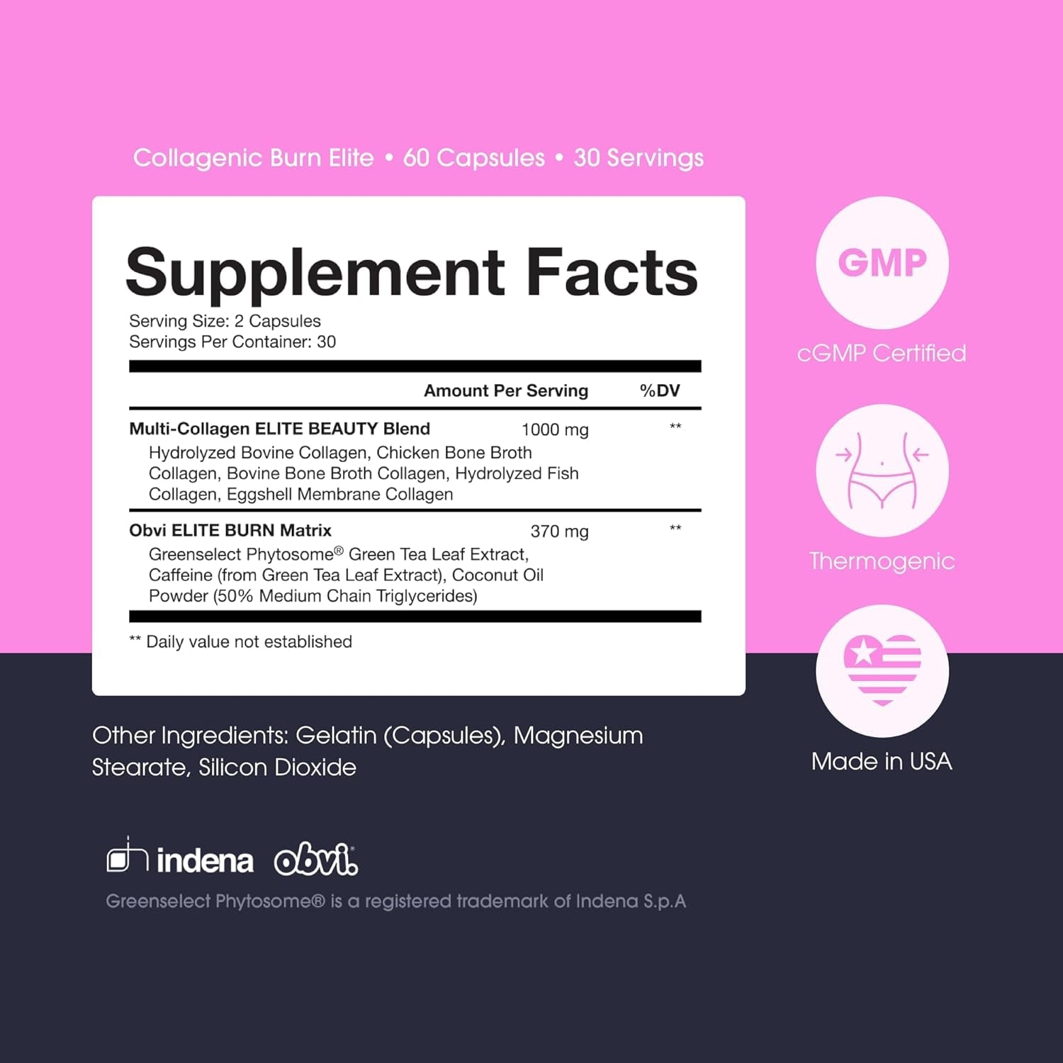 Obvi Burn Elite | Supports Metabolism Boost, Energy, and Focus 30 Servings