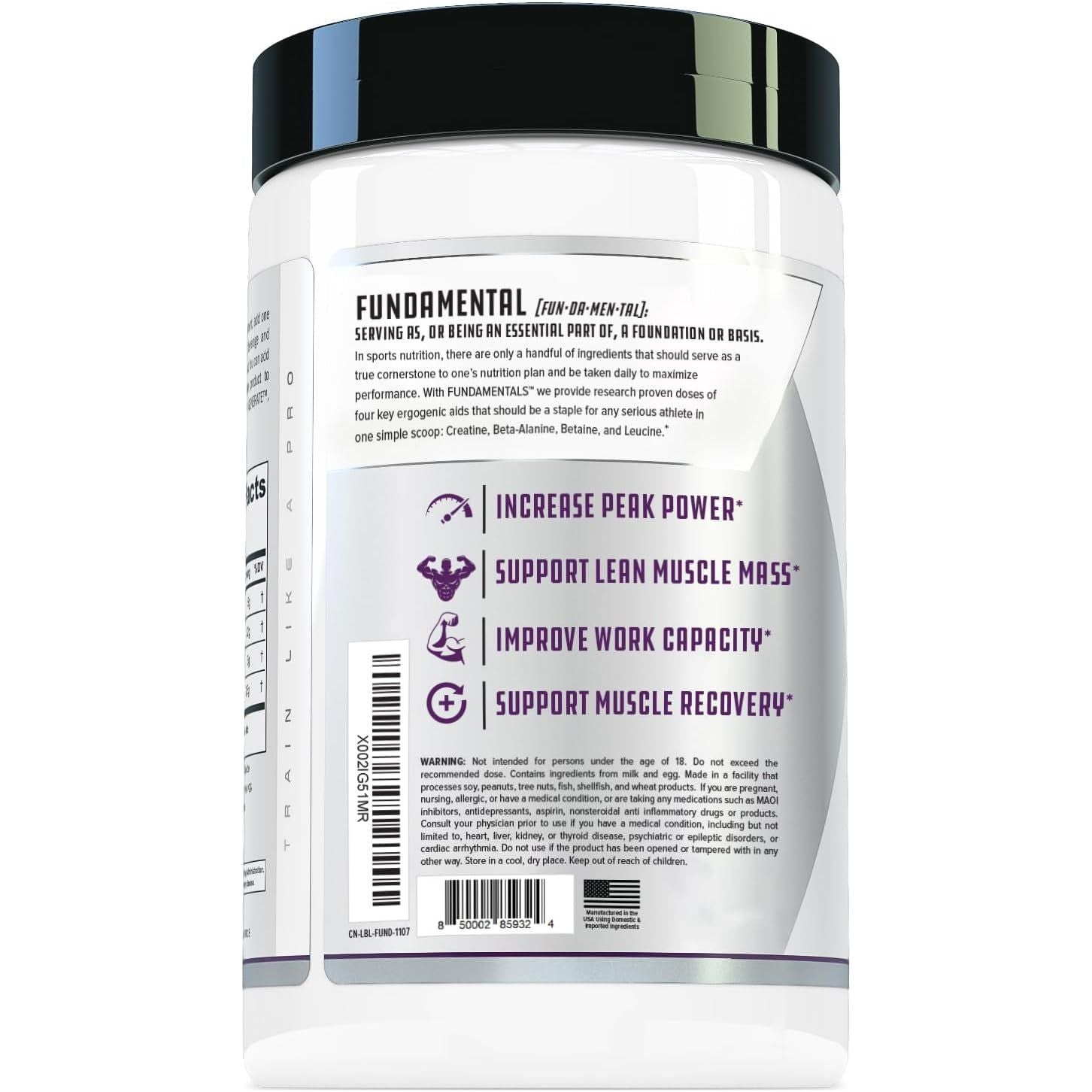 Fundamentals Intra or Post Workout Recovery Drink: 4 Key Ergogenic Aids 30 Servings