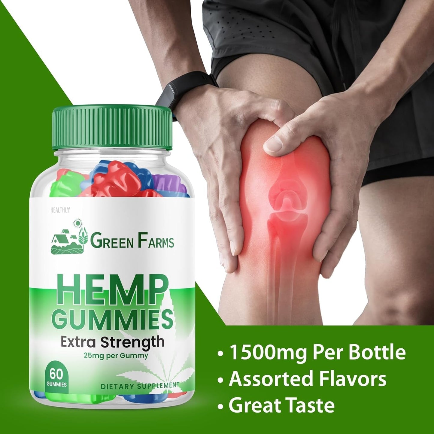 Green Farms Hemp Gummies - 500 Mg (60 Gummies)