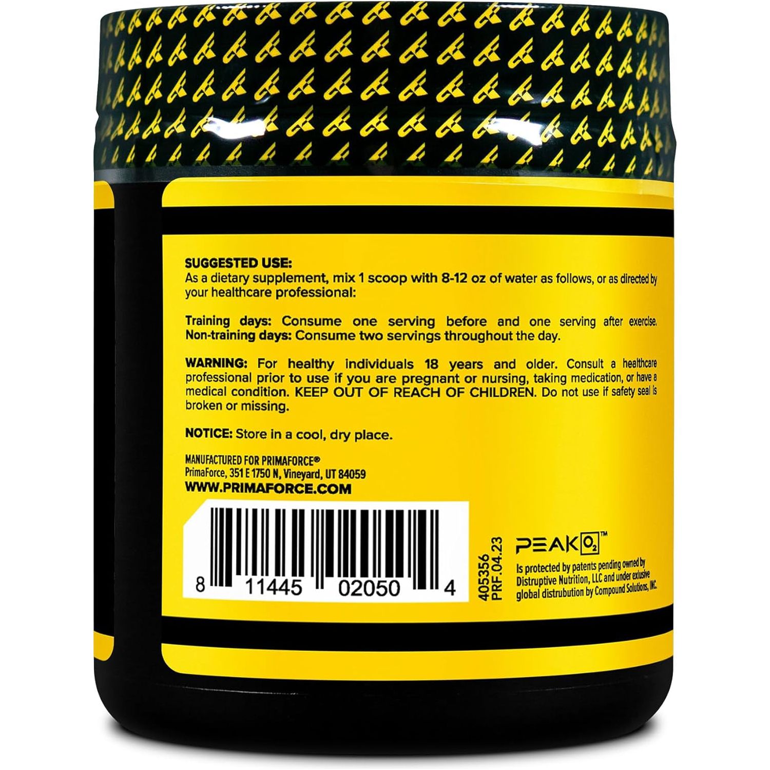 Primaforce Peak O2 Workout Supplement, 120 Grams