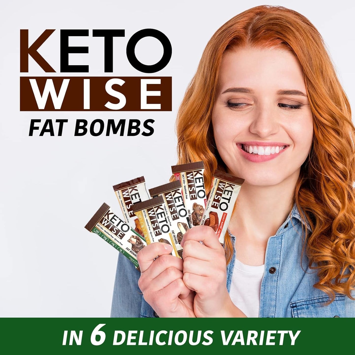 Keto Wise Fat Bombs - Made with Chocolate Containing MCT Oil - 7G Fat, 2G Net Carbs | Peanut Caramel Nougat, Pack of 16