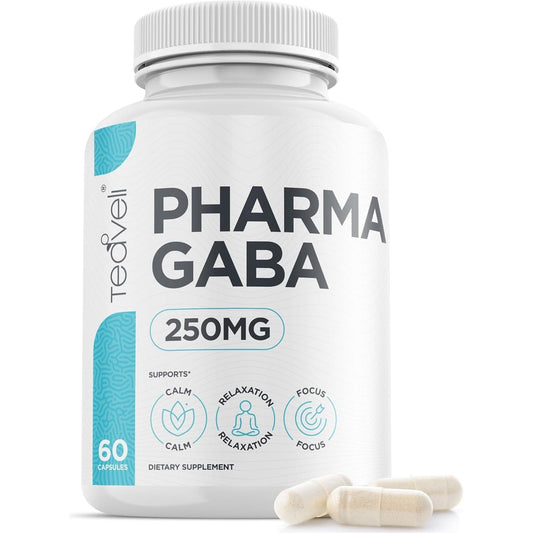Pharma GABA 250 Mg – Clinically Proven to Support Relaxation, Cognitive Health, Sleep & Focus