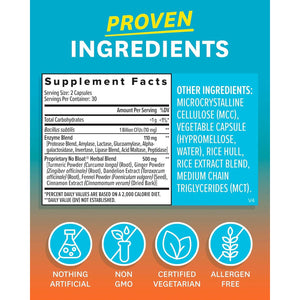 Zenwise Health NO Bloat Probiotics for Women and Men Digestive Health  60 Count