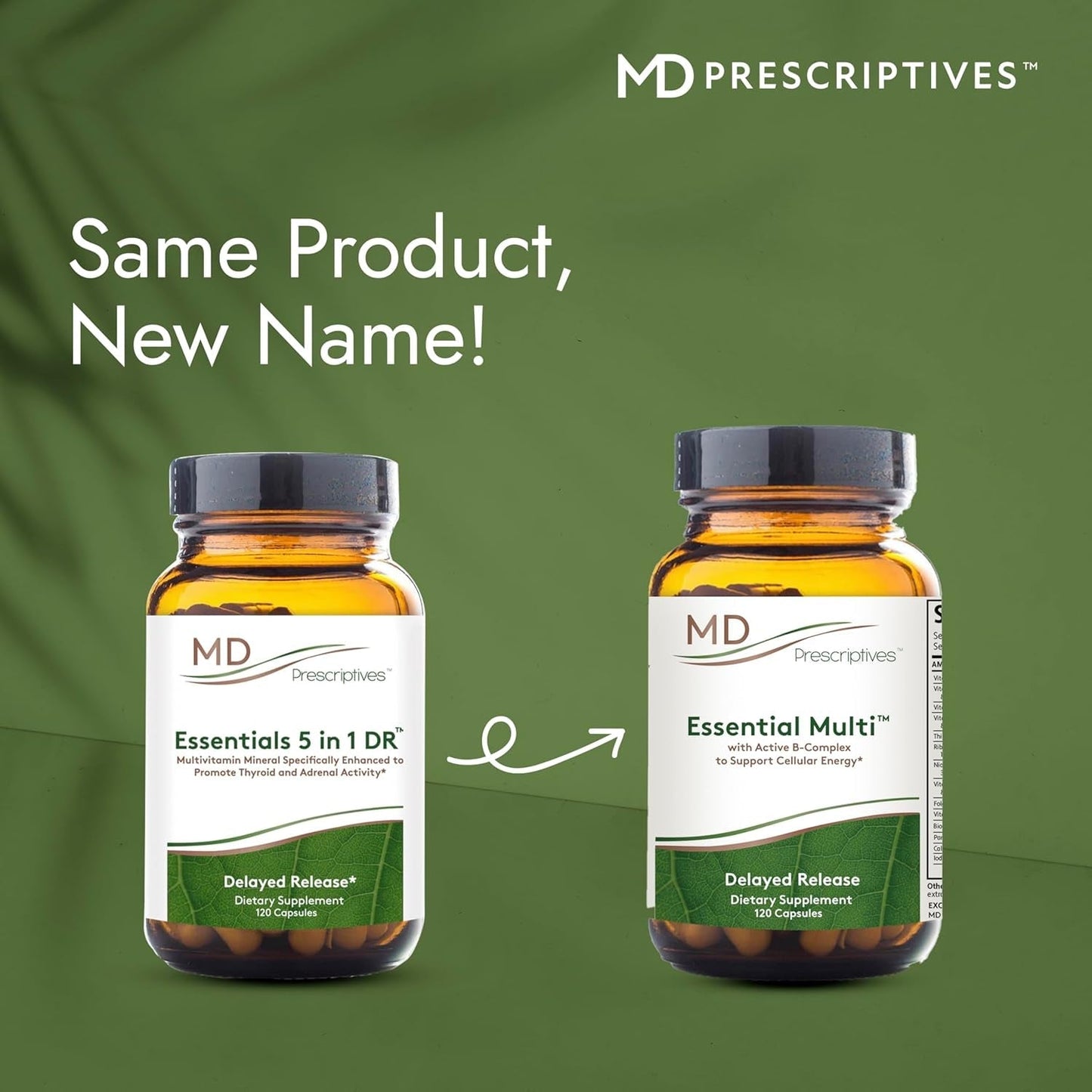 Essential Multi (Delayed Release) - Multivitamin Mineral Complex Supplement for Enhanced Hormone Support - 120 Capsules