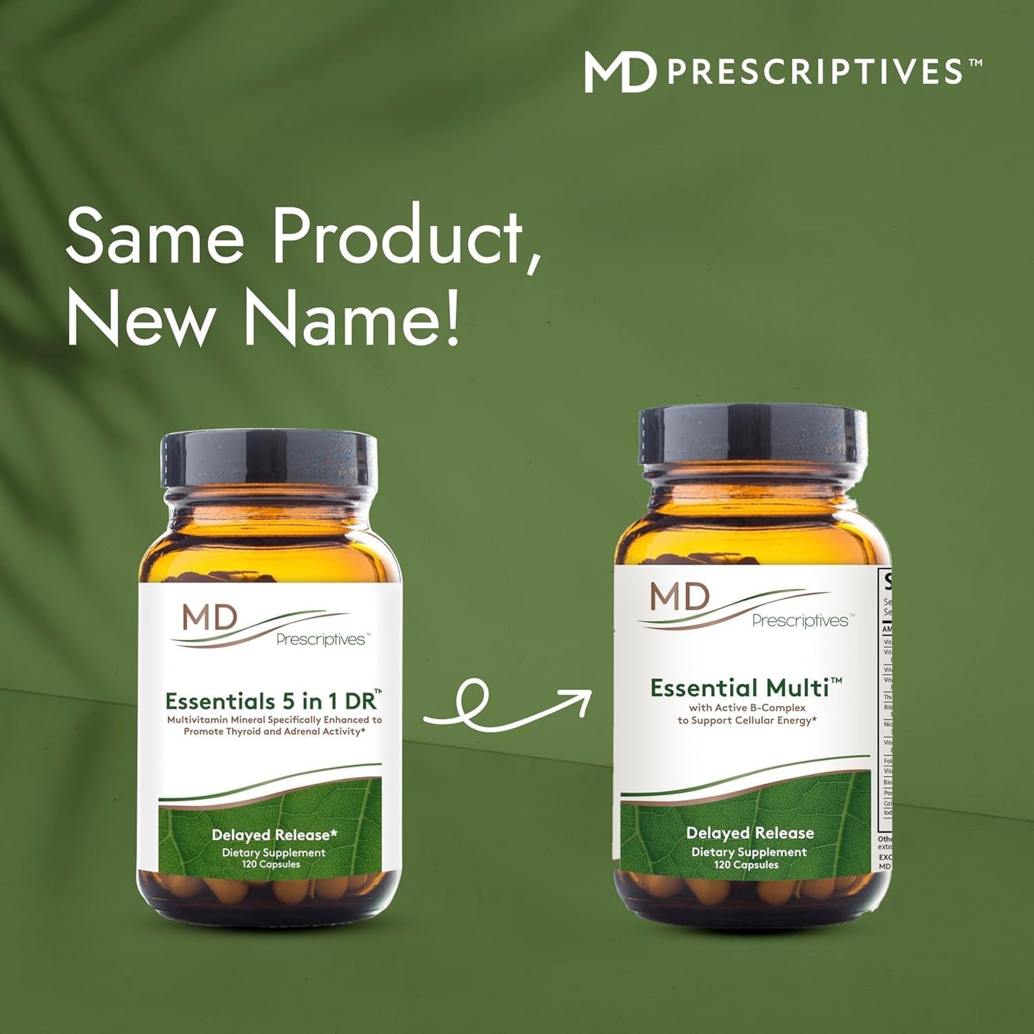 Essential Multi (Delayed Release) - Multivitamin Mineral Complex Supplement for Enhanced Hormone Support - 120 Capsules