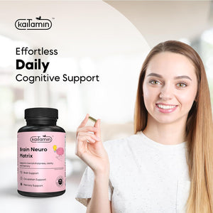 Nootropic Vitamin Brain Matrix - Memory, Focus & Aging Support - Decaffeinated - 90 Tablets.
