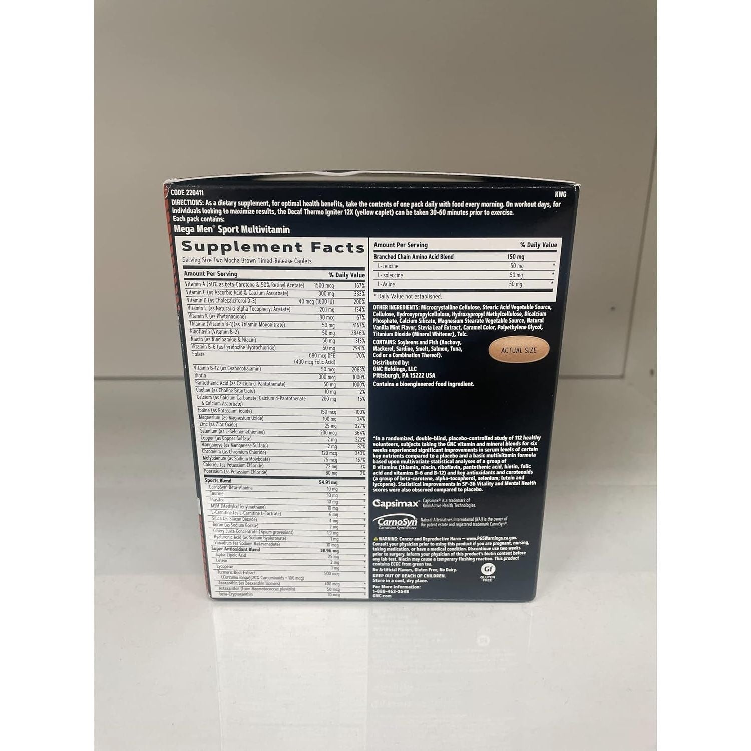 GNC Men'S Ripped Non-Stimulant Formula | 30 Servings