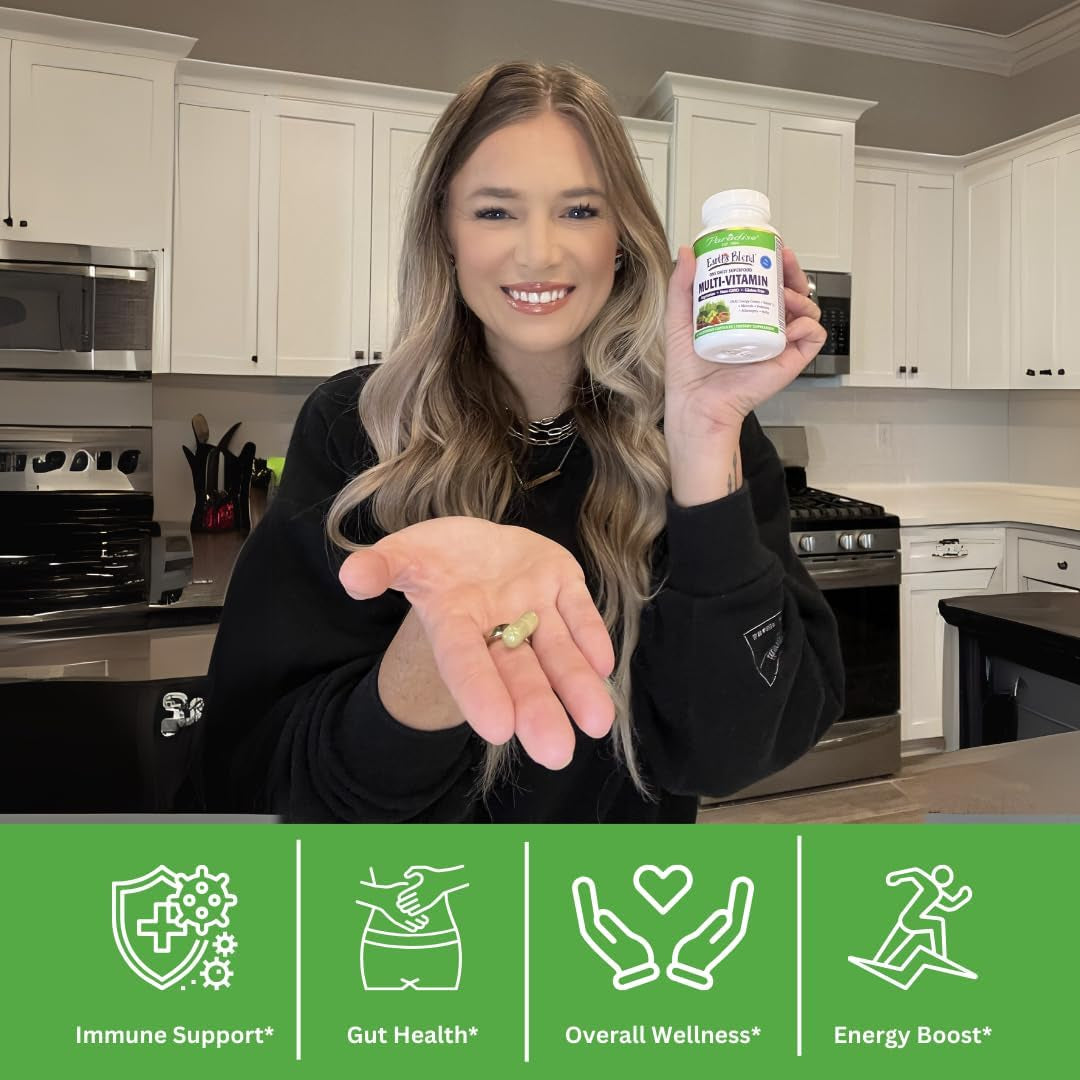 Paradise Herbs Earth'S Blend Women'S Once Daily Multivitamin with Iron 60 Capsules