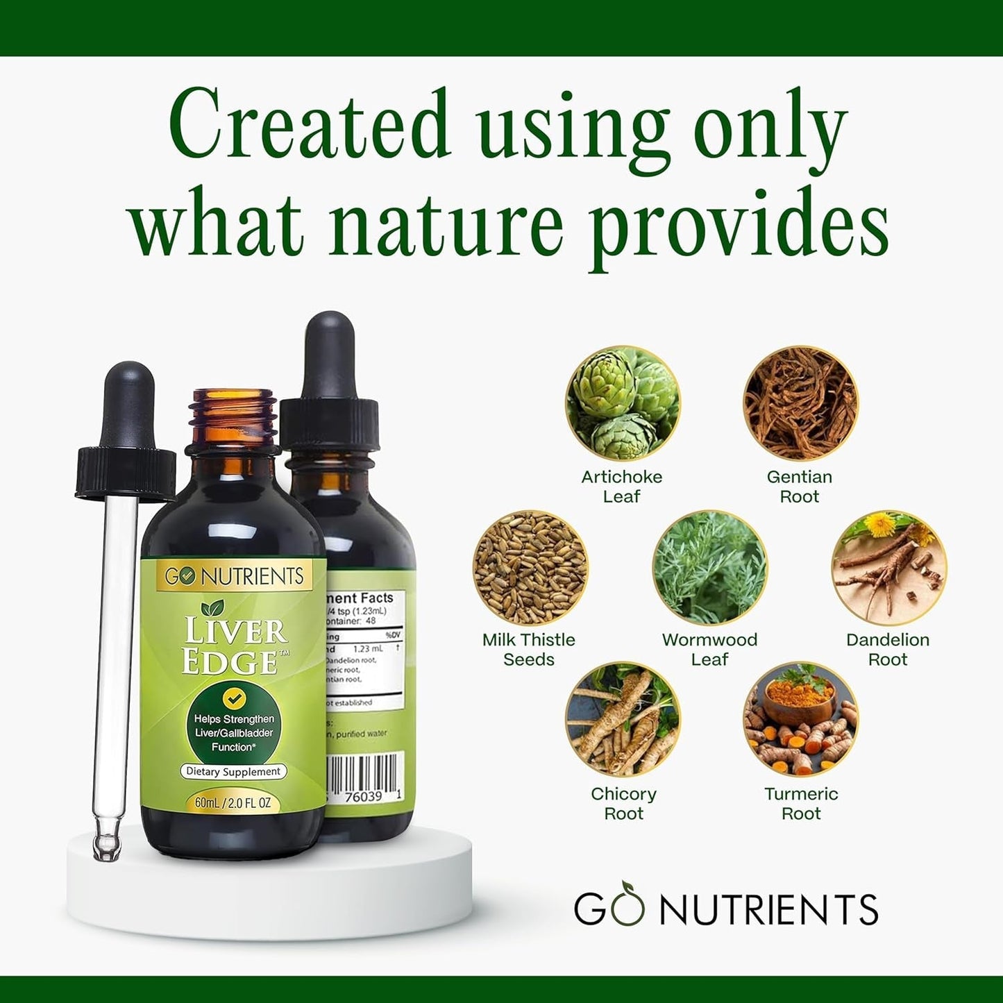 Go Nutrients Liver Edge - Liquid Liver Health Supplement for Liver Cleanse Detox & Repair - 2Oz