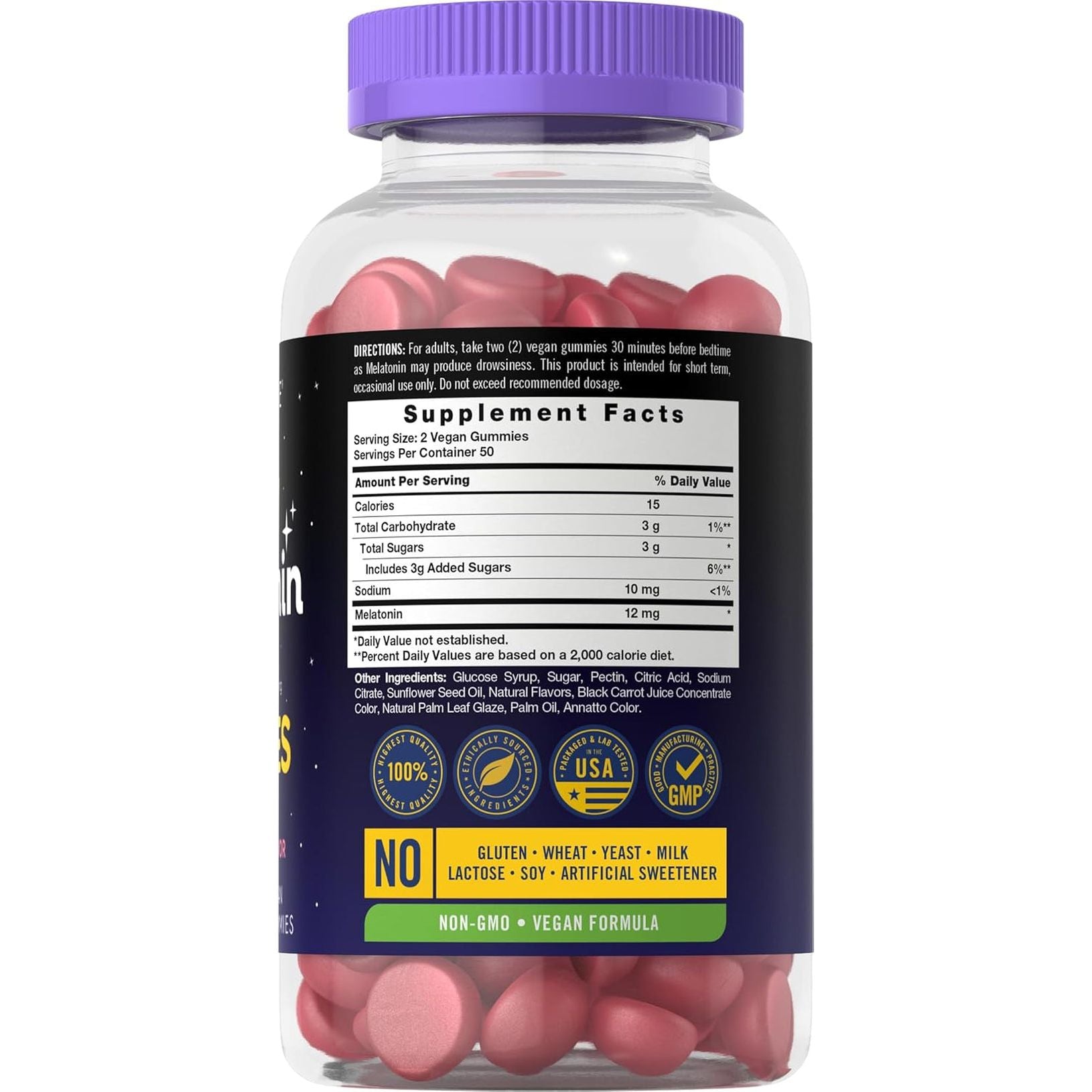 Carlyle Melatonin Gummies 12Mg | 100 Count | Berry Flavor 