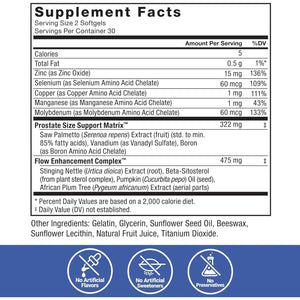 Force Factor Prostate Saw Palmetto and Beta Sitosterol Supplement for Men, Bladder Control, Reduce Nighttime Urination, 60 Softgels