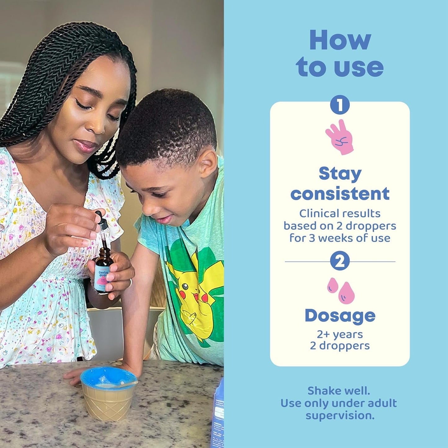 Joyspring Genius Drops - Clinically Proven Focus Supplement Helps Kids Perform Better in School  (4 Fl Oz) 120 Servings