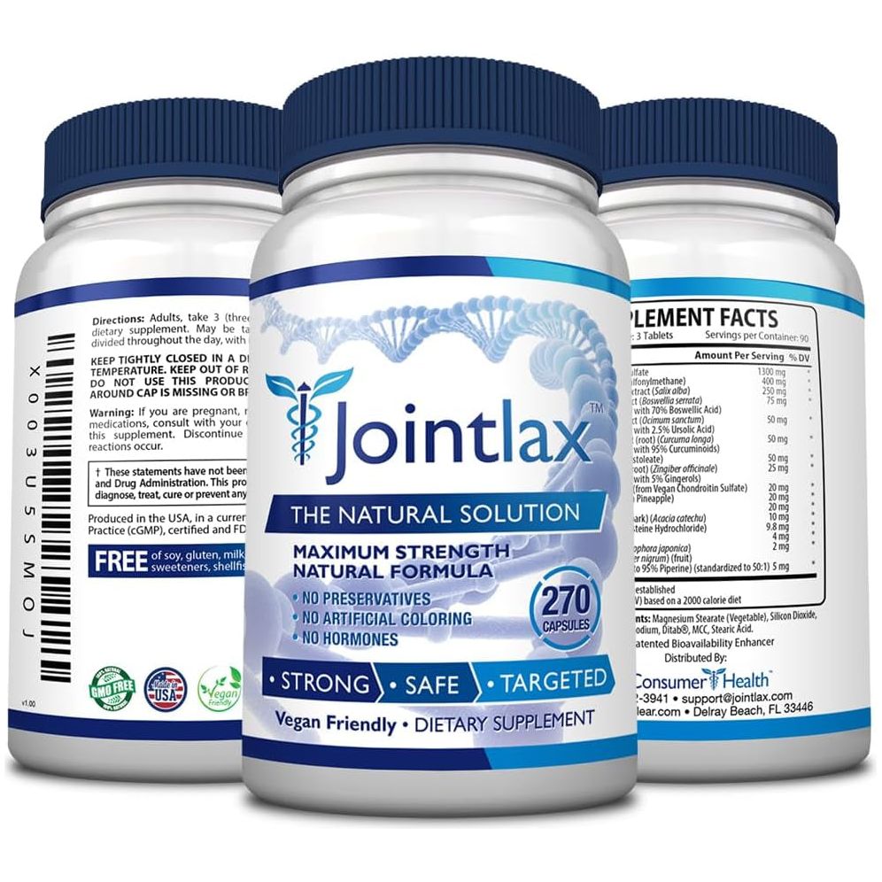 Consumer Health Ultimate Joint Support - Improve Mobility - Glucosamine, Chondroitin, Turmeric, Bioperine 270 Tablets 