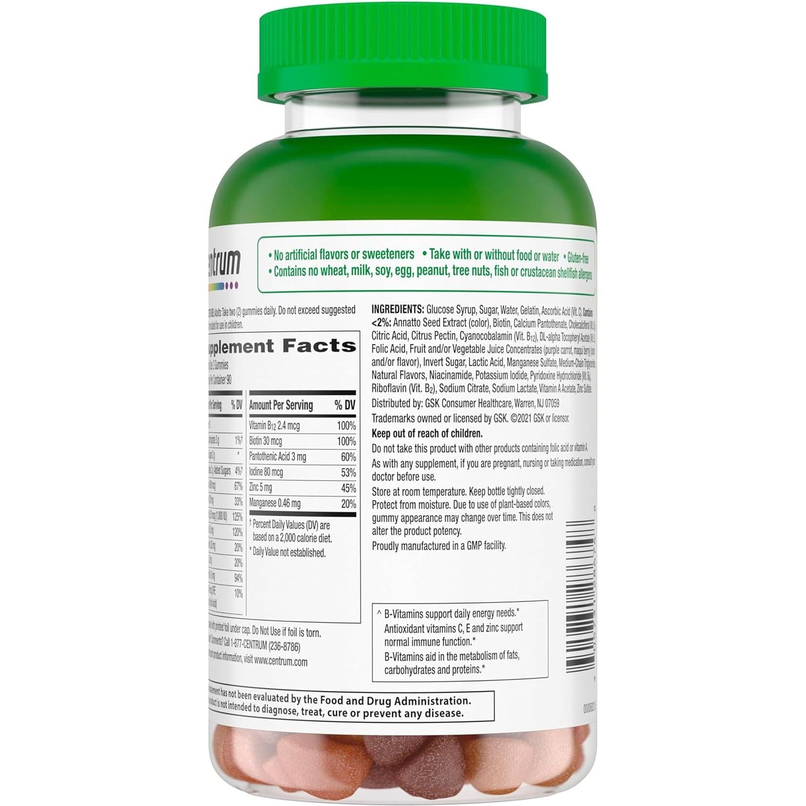 Centrum Multigummies Gummy Multivitamin for Adults - Assorted Fruit Flavor - 180 Count