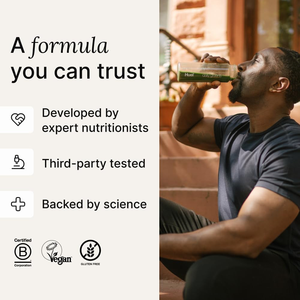 Huel Daily Greens | Superfood Greens Powder | 91 Vitamins, Minerals, and Wholefood-Sourced Ingredients 30 Servings