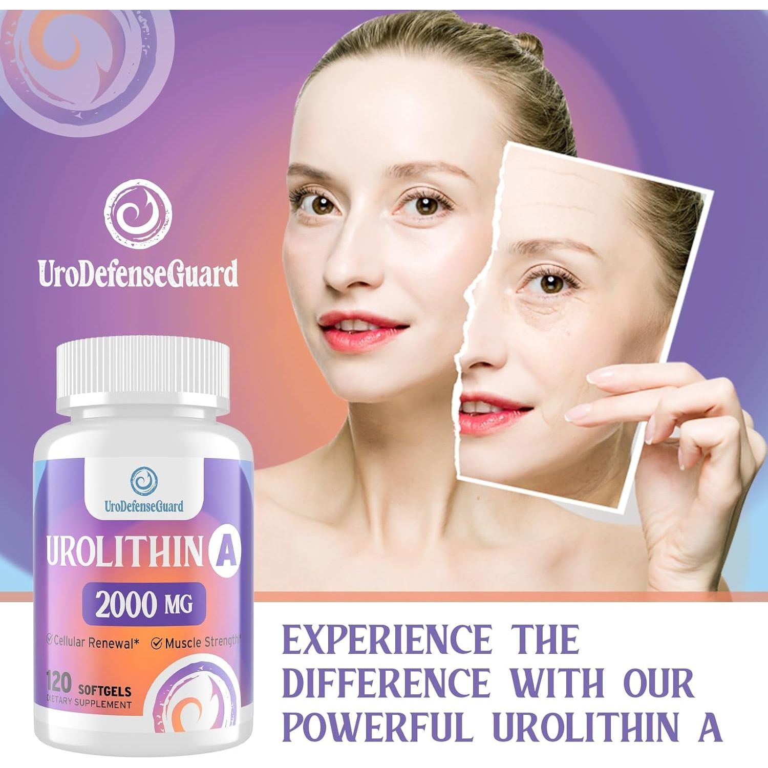 Urolithin a Supplement 2000Mg for Men Women - 120 Softgels