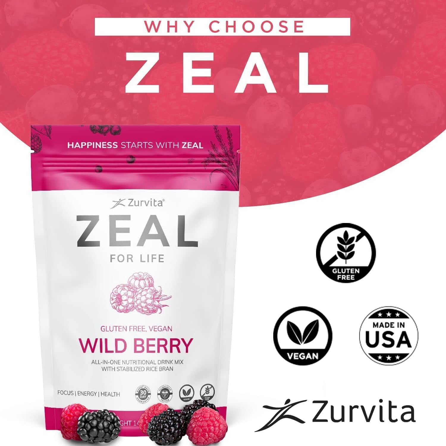 Zurvita - Zeal for Life 30-Day Wellness Bag for Vitality, Immunity, & Overall Wellness - 420 Grams