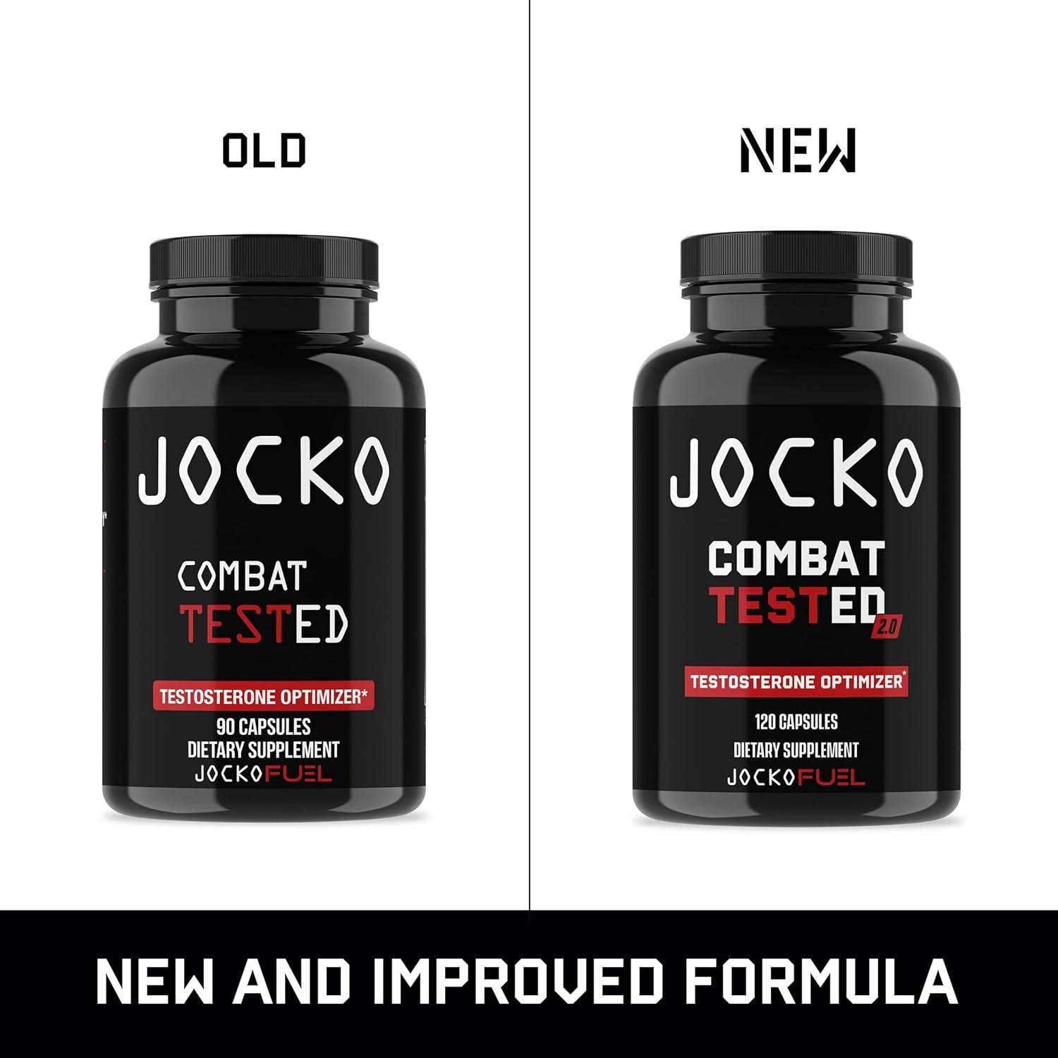 Jocko Fuel Test Booster for Men - Natural Endurance, Stamina, & Strength Booster (30 Servings)