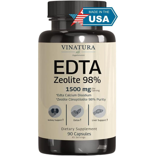 EDTA Capsules - 1500Mg per Serv, USA Made & Tested, Liver Support - 45 Servings
