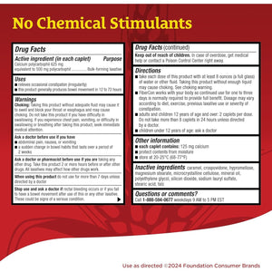 Fibercon Fiber Therapy Coated Caplets, Safe, Simple & Comfortable Insoluble Fiber for Bowel Irregularity 140 Caplets