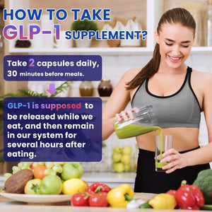 GLP-1 Supplement Support for Metabolic, Energy (60 Capsules)