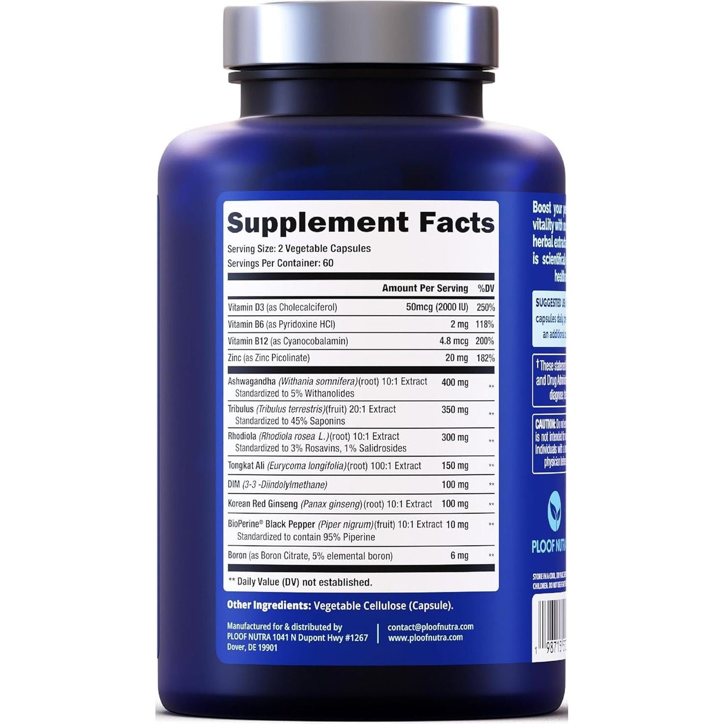 Testosterone Booster Supplement for Men - Male Enhancing Test Boost - 120Ct