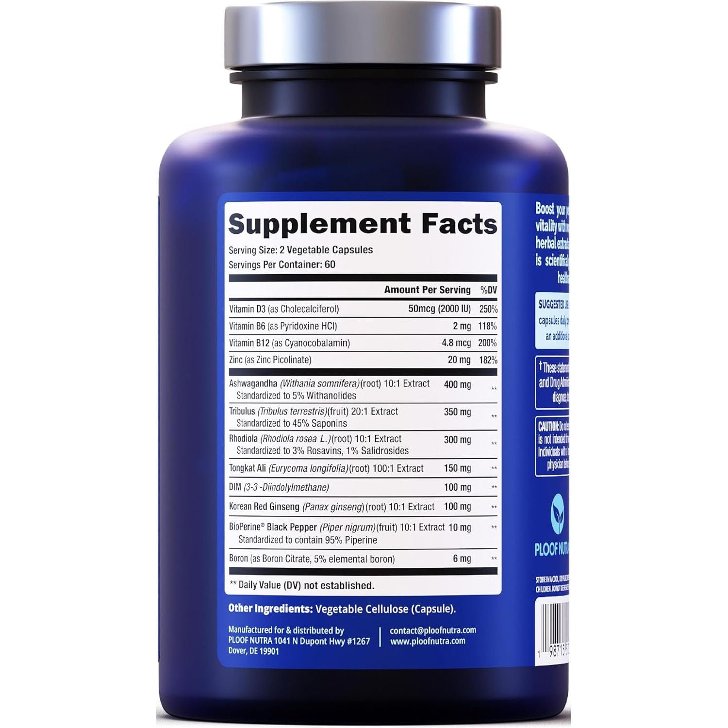 Testosterone Booster Supplement for Men - Male Enhancing Test Boost - 120Ct