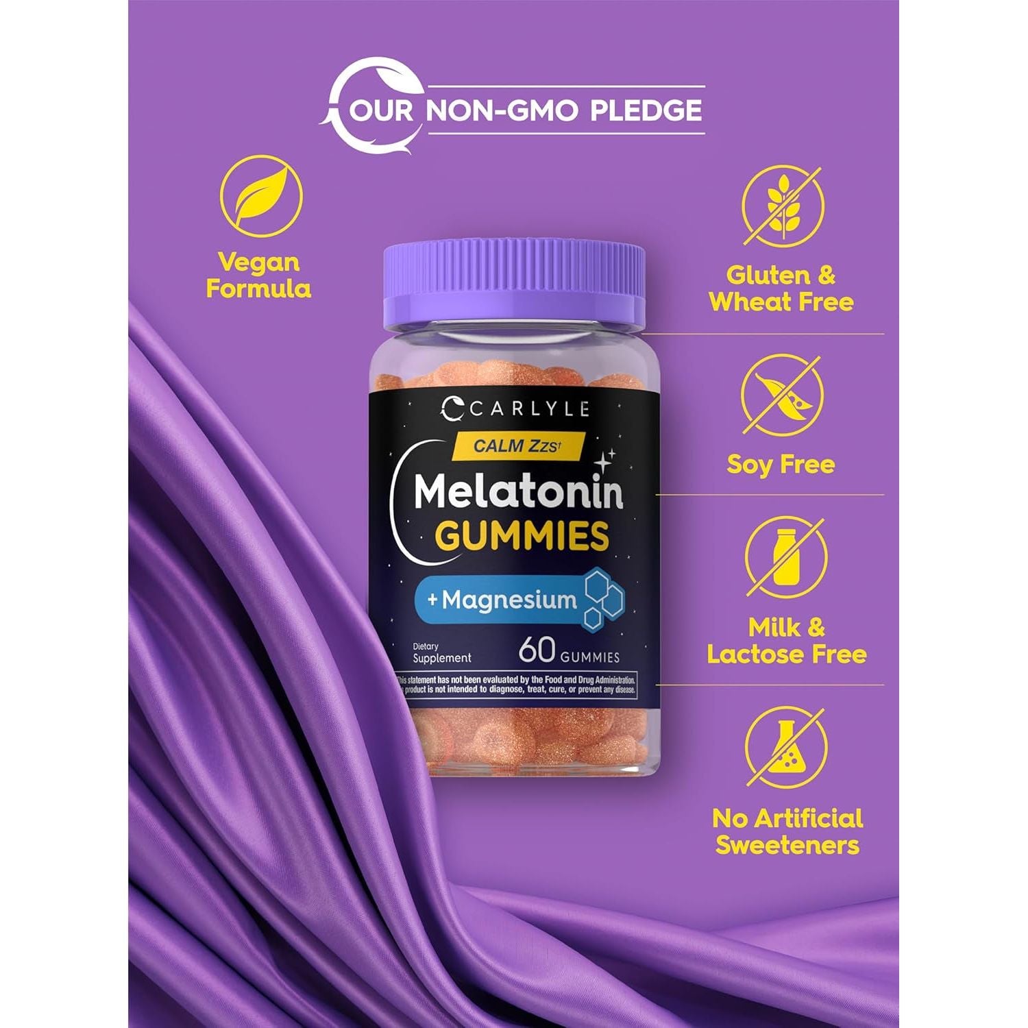 Carlyle Melatonin Gummies 10Mg | with Magnesium Citrate | 60 Count |