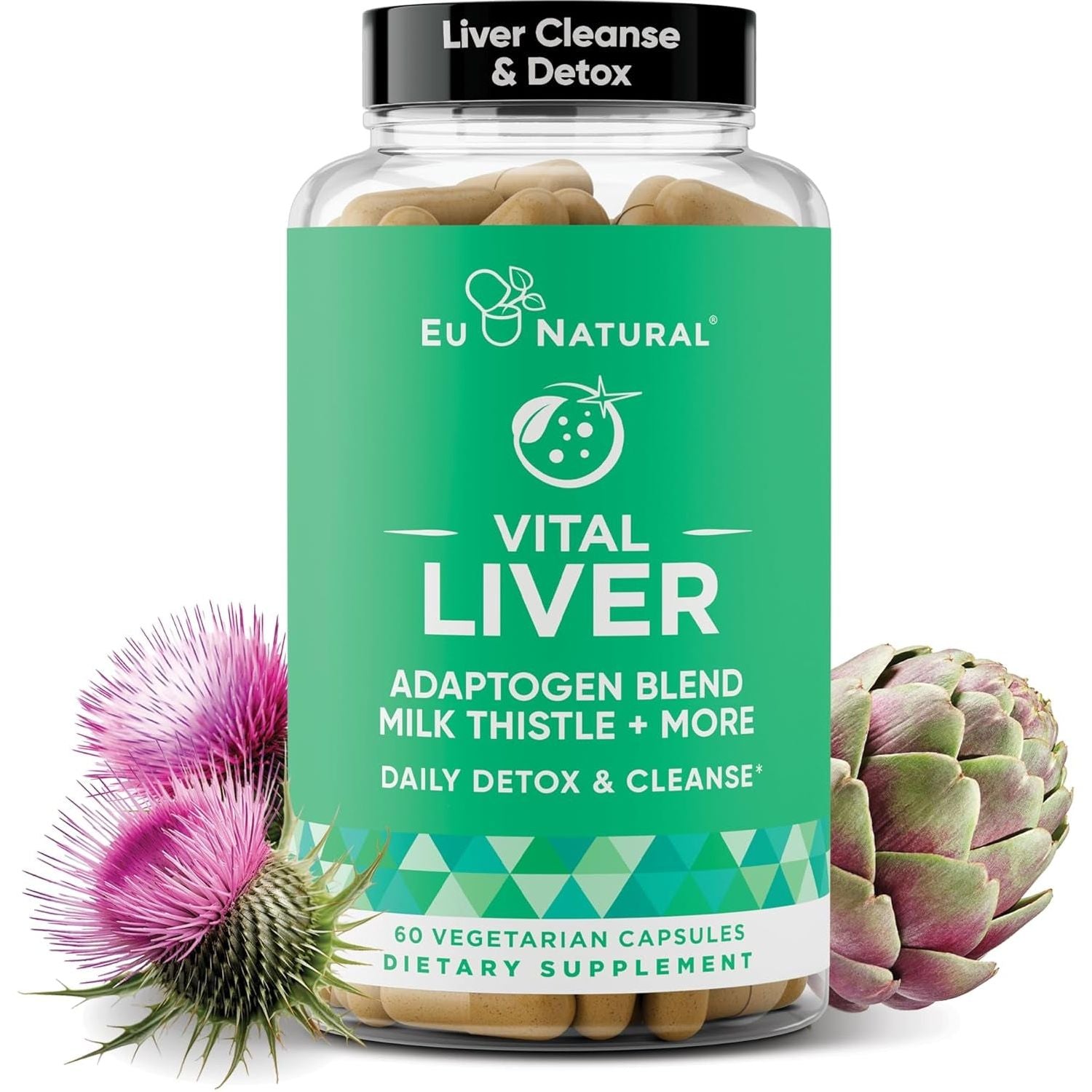 Vital Liver Cleanse Detox & Repair – 9-In-1 Liver Support Supplement – 60 Capsules