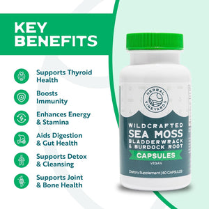 Herbal Vineyards Organic Wildcrafted Vegetable 60 Capsules | 1500MG | Powerful Immunity Booster