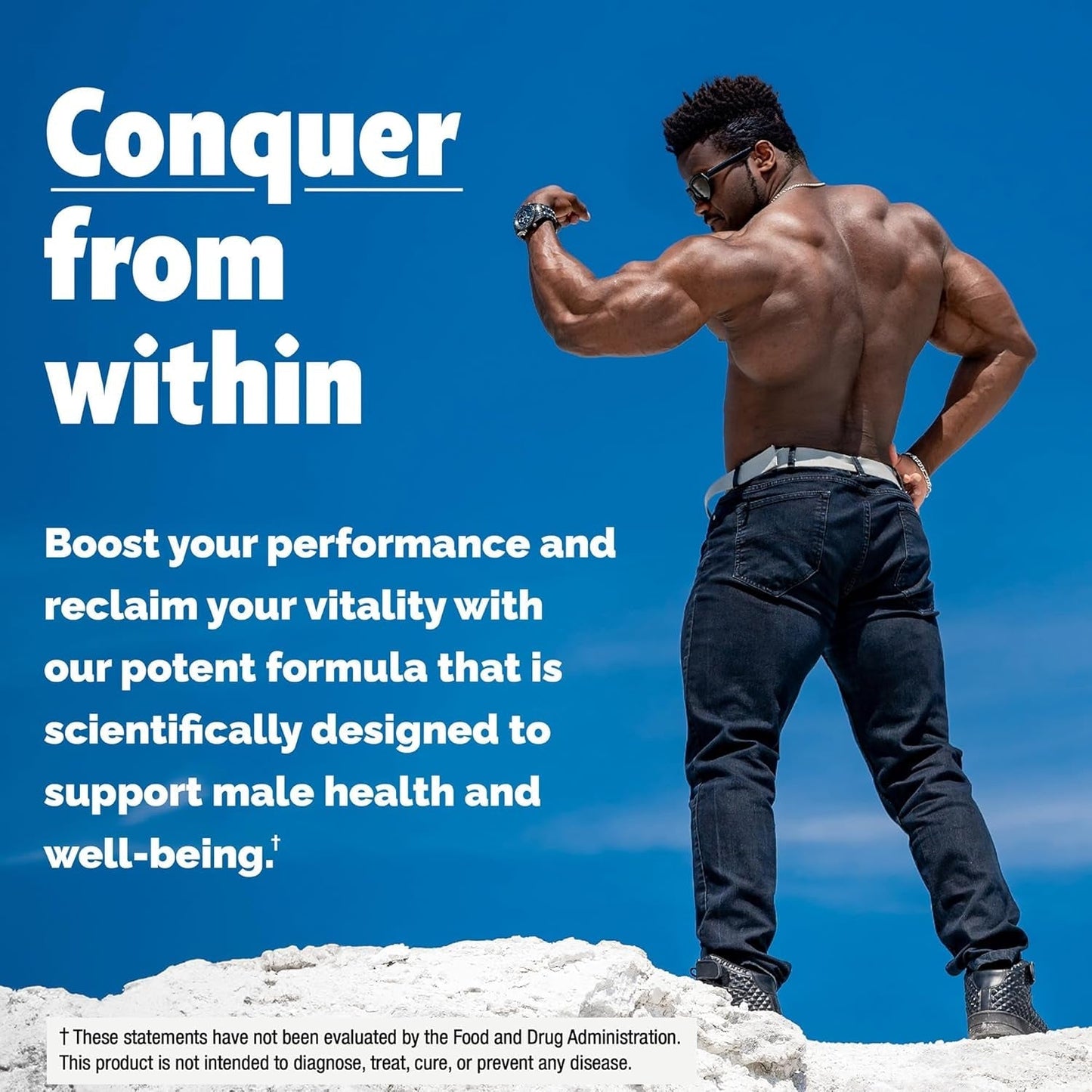 Testosterone Booster Supplement for Men - Male Enhancing Test Boost - 120Ct